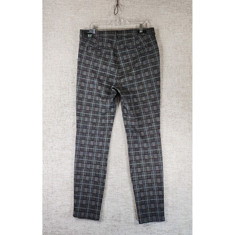 KUT From The Kloth FAB AB Pants Womens 14 Black Red Plaid‎ Hi Rise Skinny NWT - Picture 6 of 12